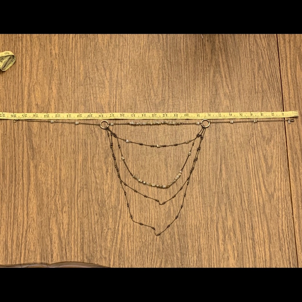 Long bronze layered necklace - Picture 4 of 5